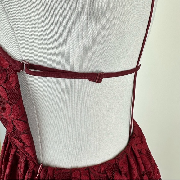 NBD X Revolve Red Lace Get Out Dress Medium - Picture 12 of 16